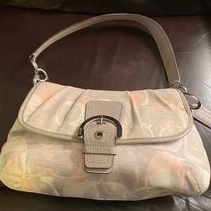 Pink and Cream Coach Handbag